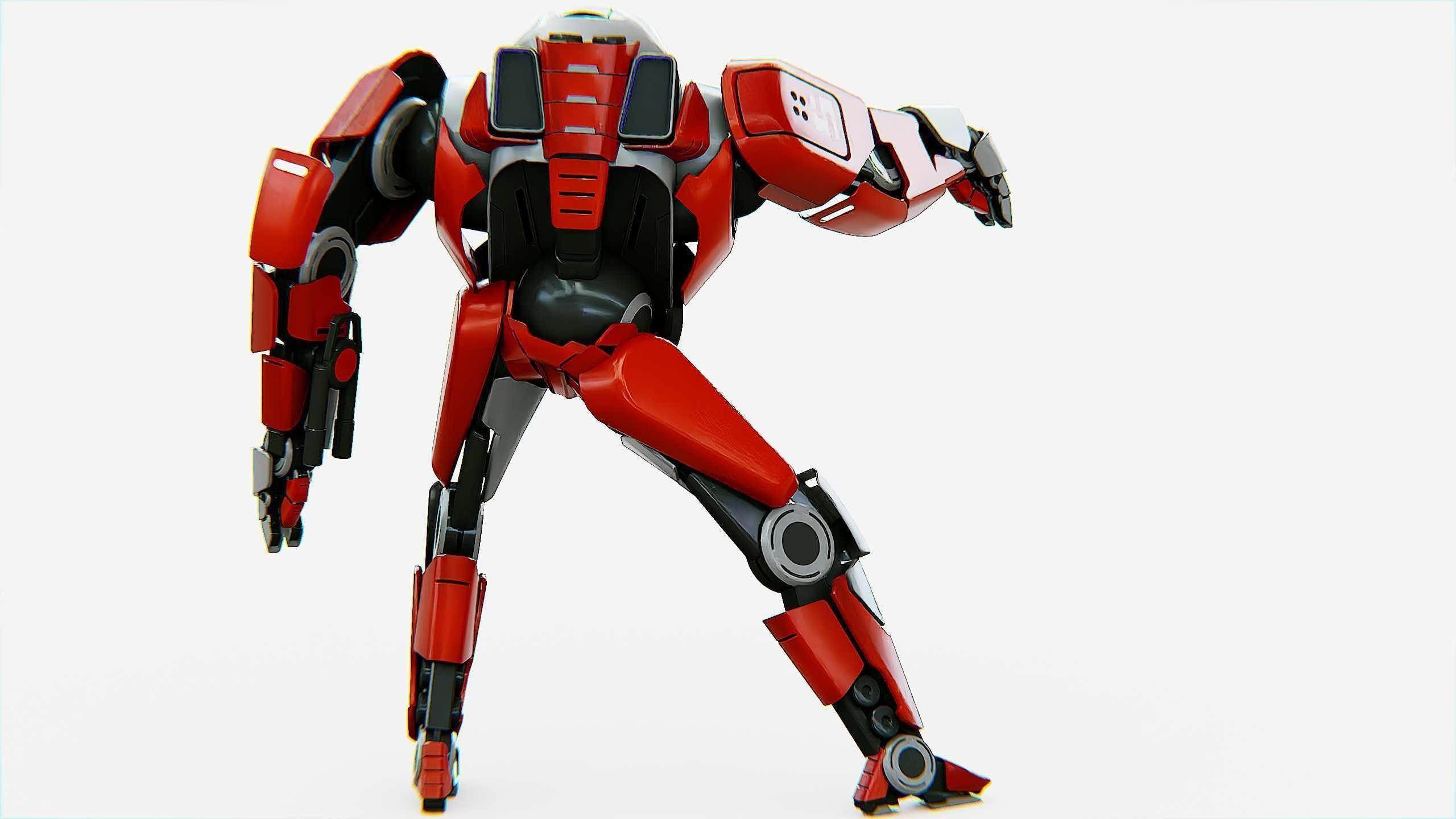 COMBAT DROID IONOS Rigged for Unreal Engine - Unity - MIXAMO 3D model_30