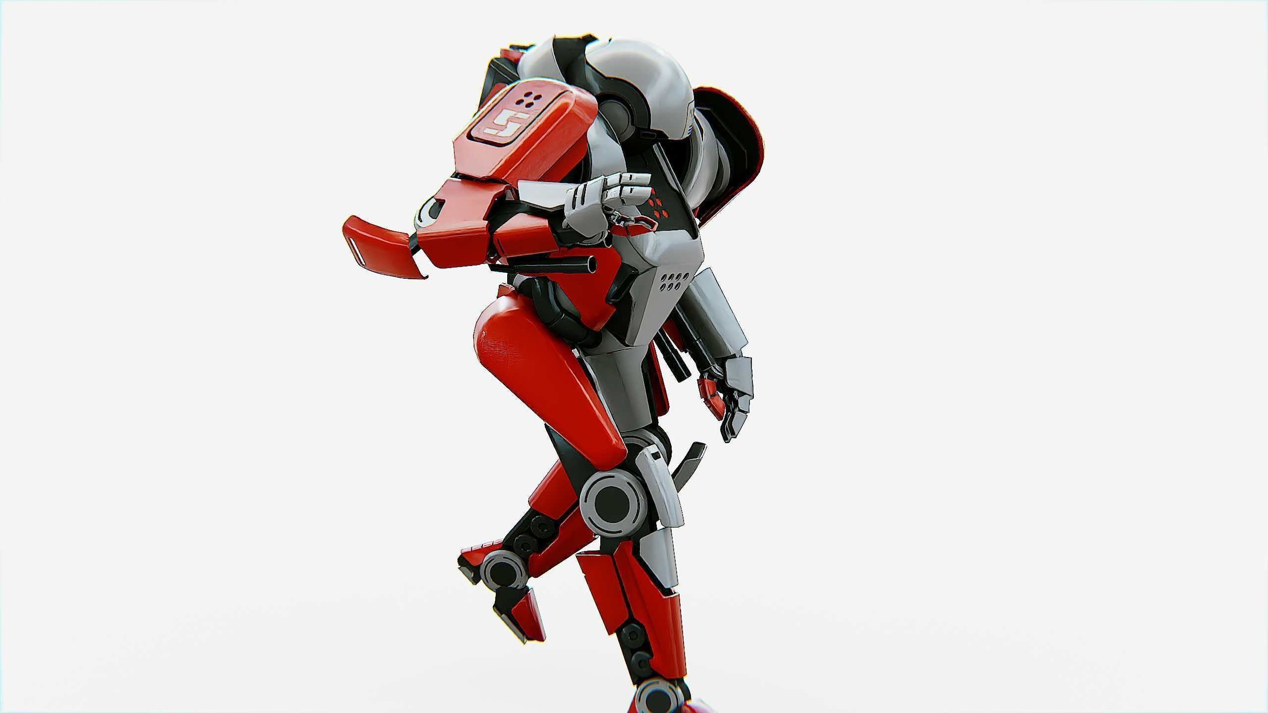 COMBAT DROID IONOS Rigged for Unreal Engine - Unity - MIXAMO 3D model_16