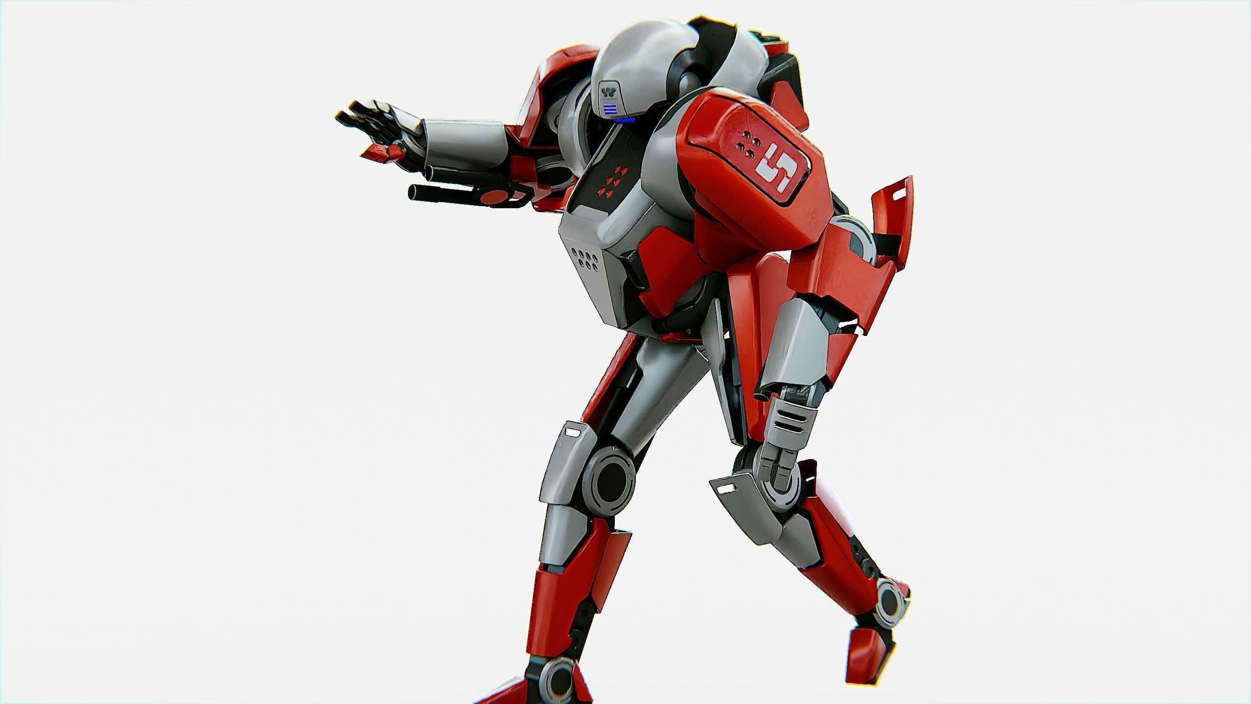COMBAT DROID IONOS Rigged for Unreal Engine - Unity - MIXAMO 3D model_4