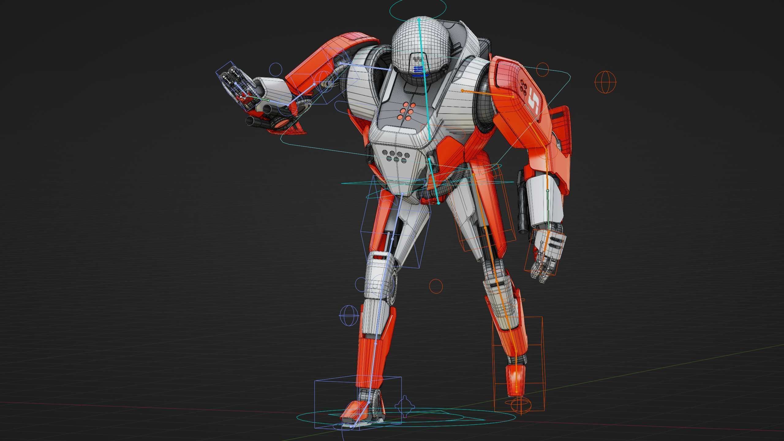 COMBAT DROID IONOS Rigged for Unreal Engine - Unity - MIXAMO 3D model_37