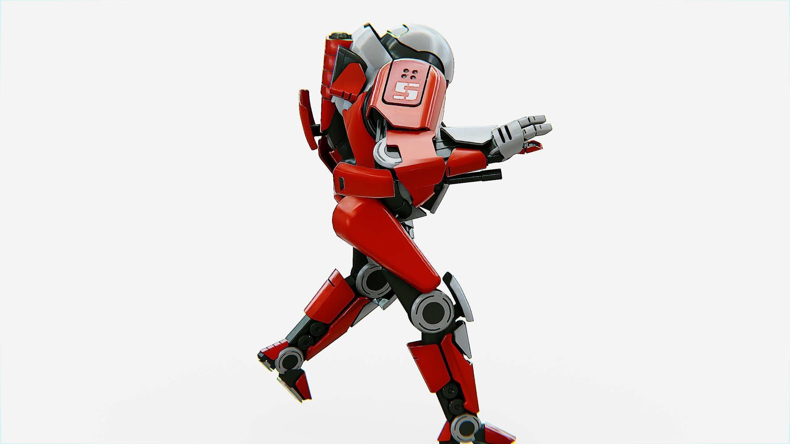 COMBAT DROID IONOS Rigged for Unreal Engine - Unity - MIXAMO 3D model_15