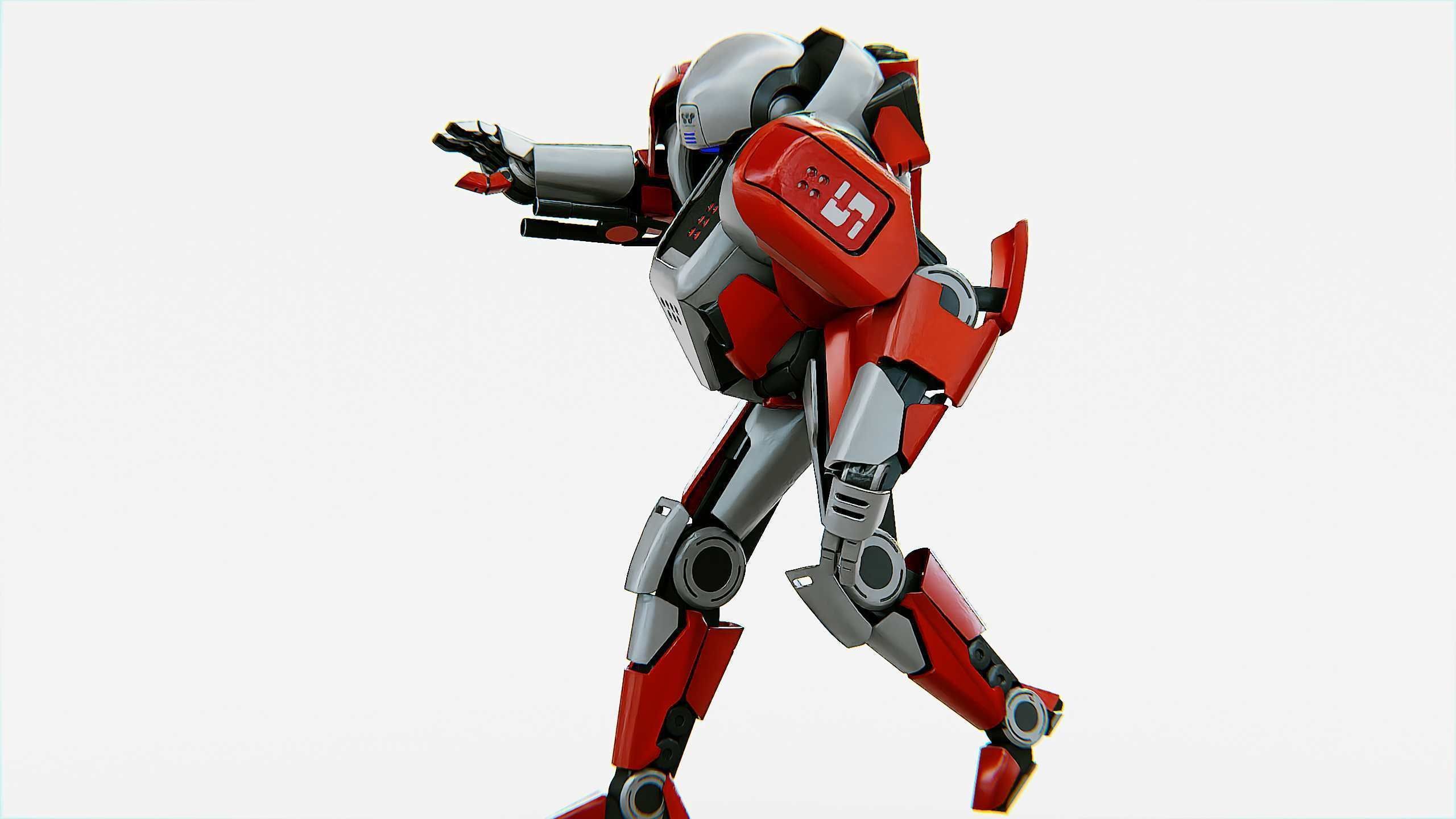 COMBAT DROID IONOS Rigged for Unreal Engine - Unity - MIXAMO 3D model_5
