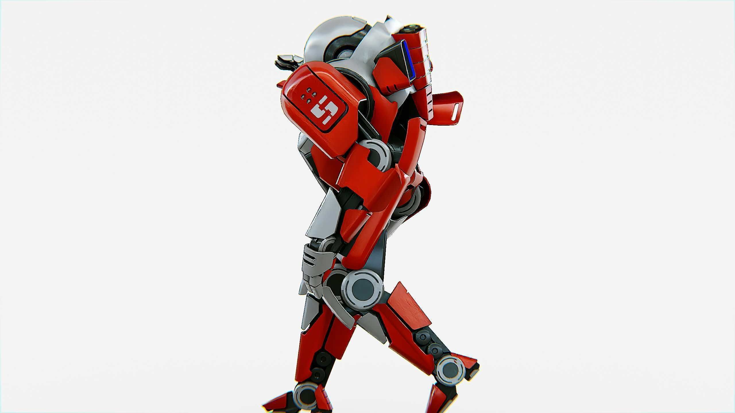 COMBAT DROID IONOS Rigged for Unreal Engine - Unity - MIXAMO 3D model_7