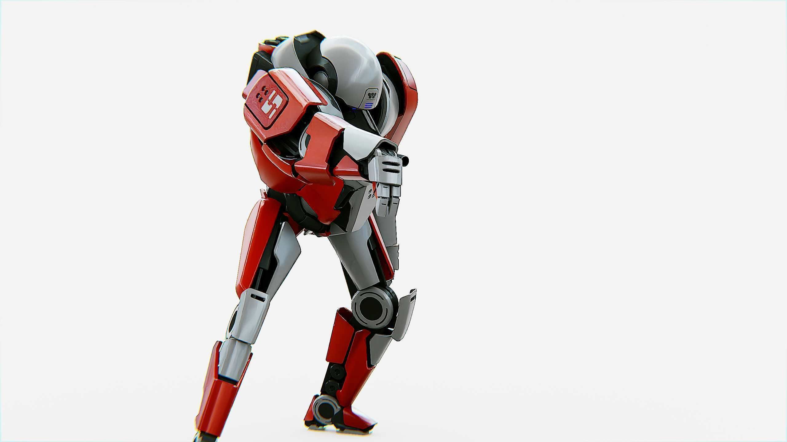 COMBAT DROID IONOS Rigged for Unreal Engine - Unity - MIXAMO 3D model_31