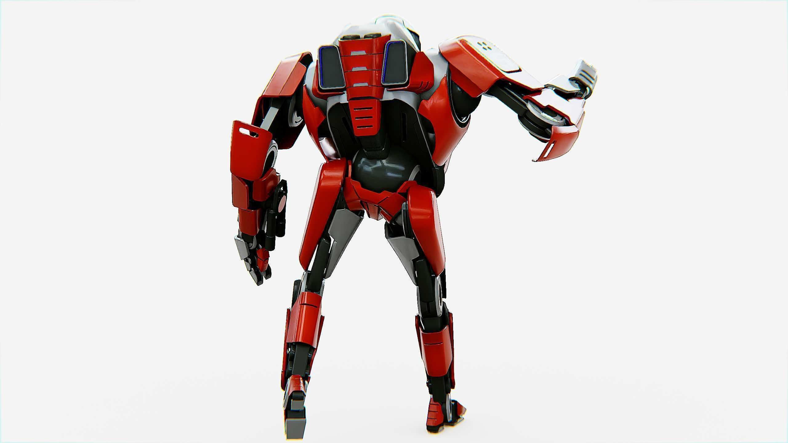 COMBAT DROID IONOS Rigged for Unreal Engine - Unity - MIXAMO 3D model_12