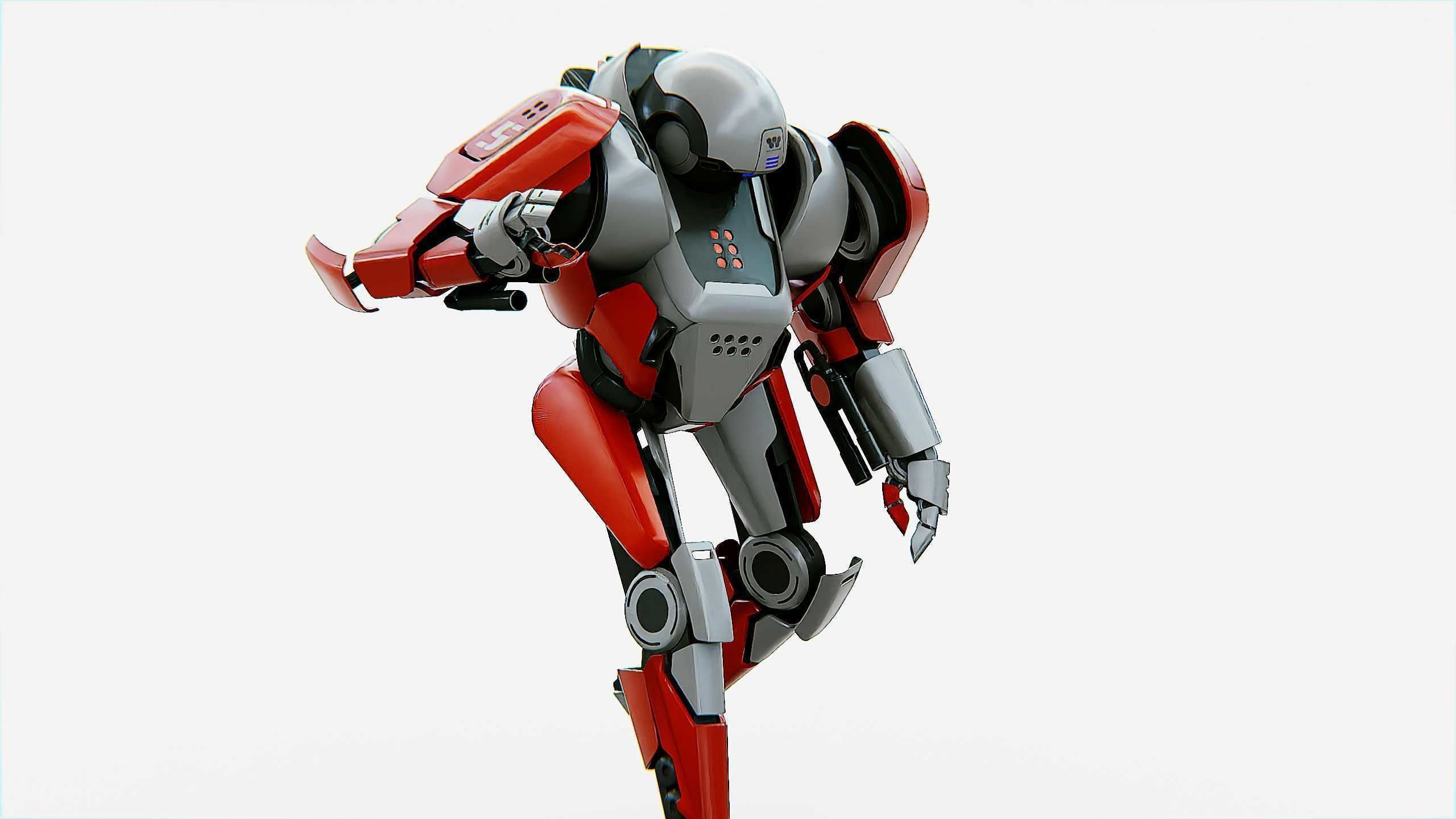 COMBAT DROID IONOS Rigged for Unreal Engine - Unity - MIXAMO 3D model_17