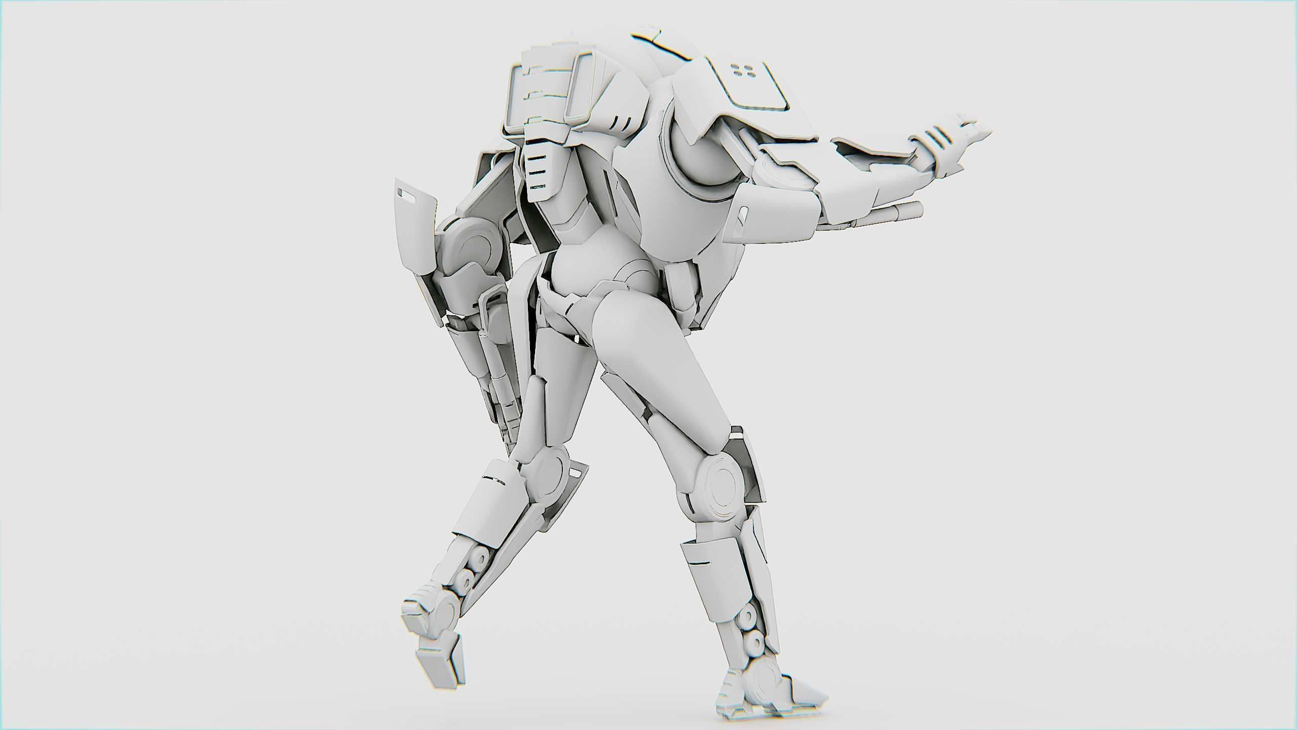 COMBAT DROID IONOS Rigged for Unreal Engine - Unity - MIXAMO 3D model_36