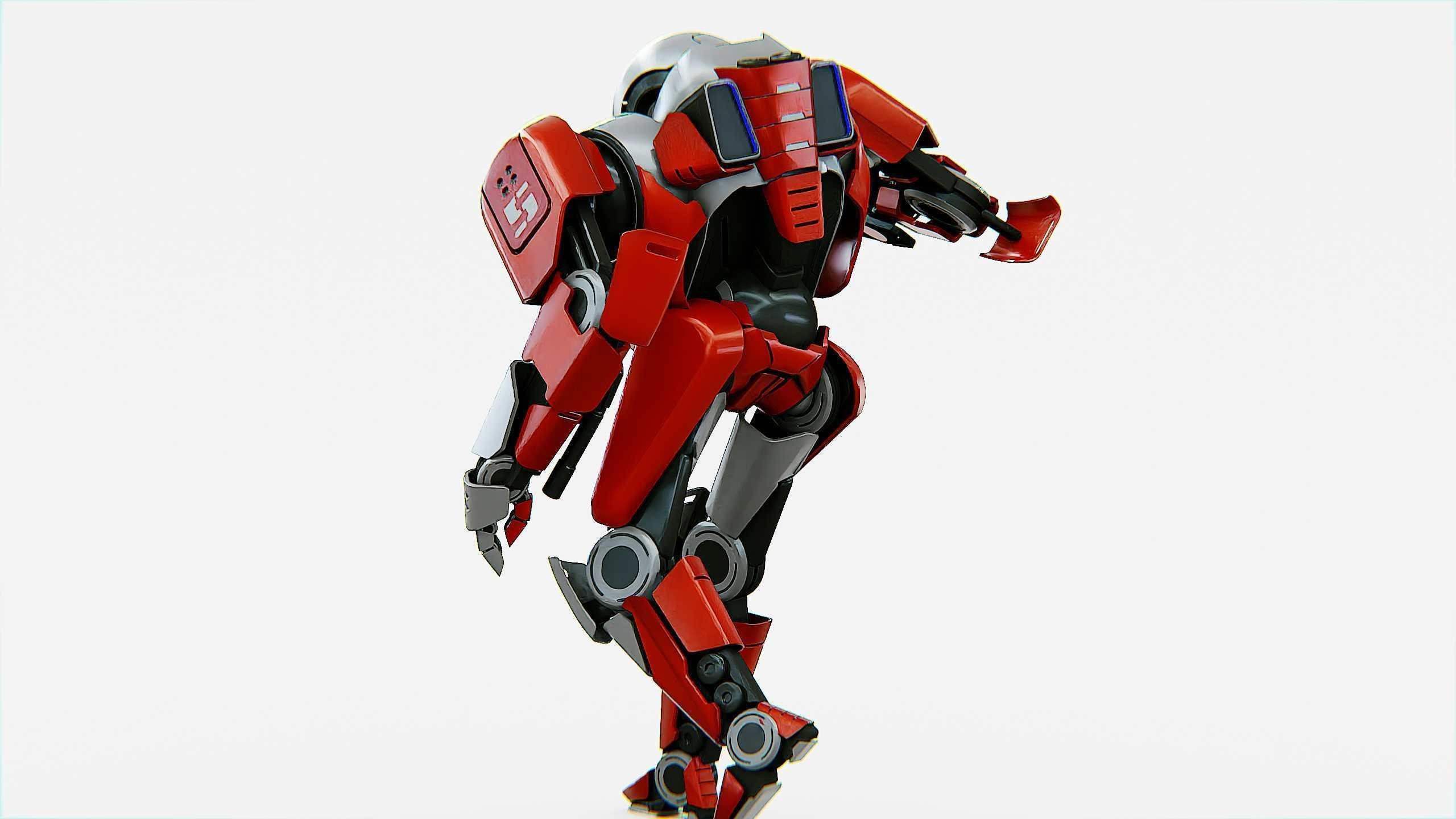 COMBAT DROID IONOS Rigged for Unreal Engine - Unity - MIXAMO 3D model_9