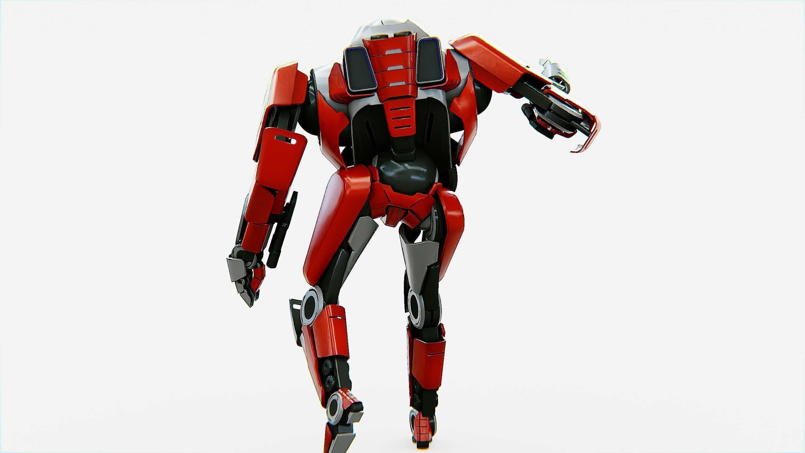 COMBAT DROID IONOS Rigged for Unreal Engine - Unity - MIXAMO 3D model_11