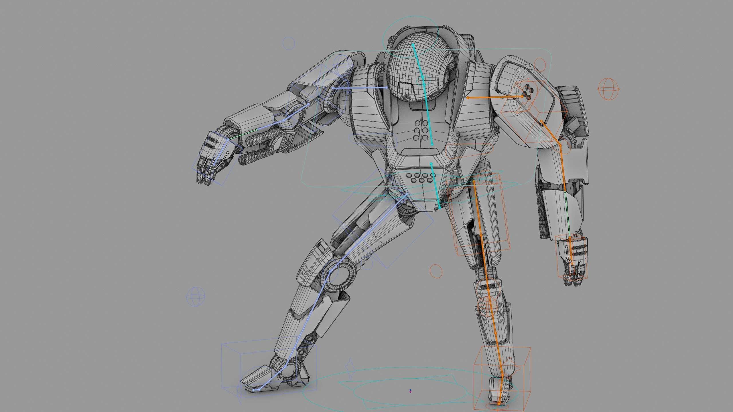 COMBAT DROID IONOS Rigged for Unreal Engine - Unity - MIXAMO 3D model_40