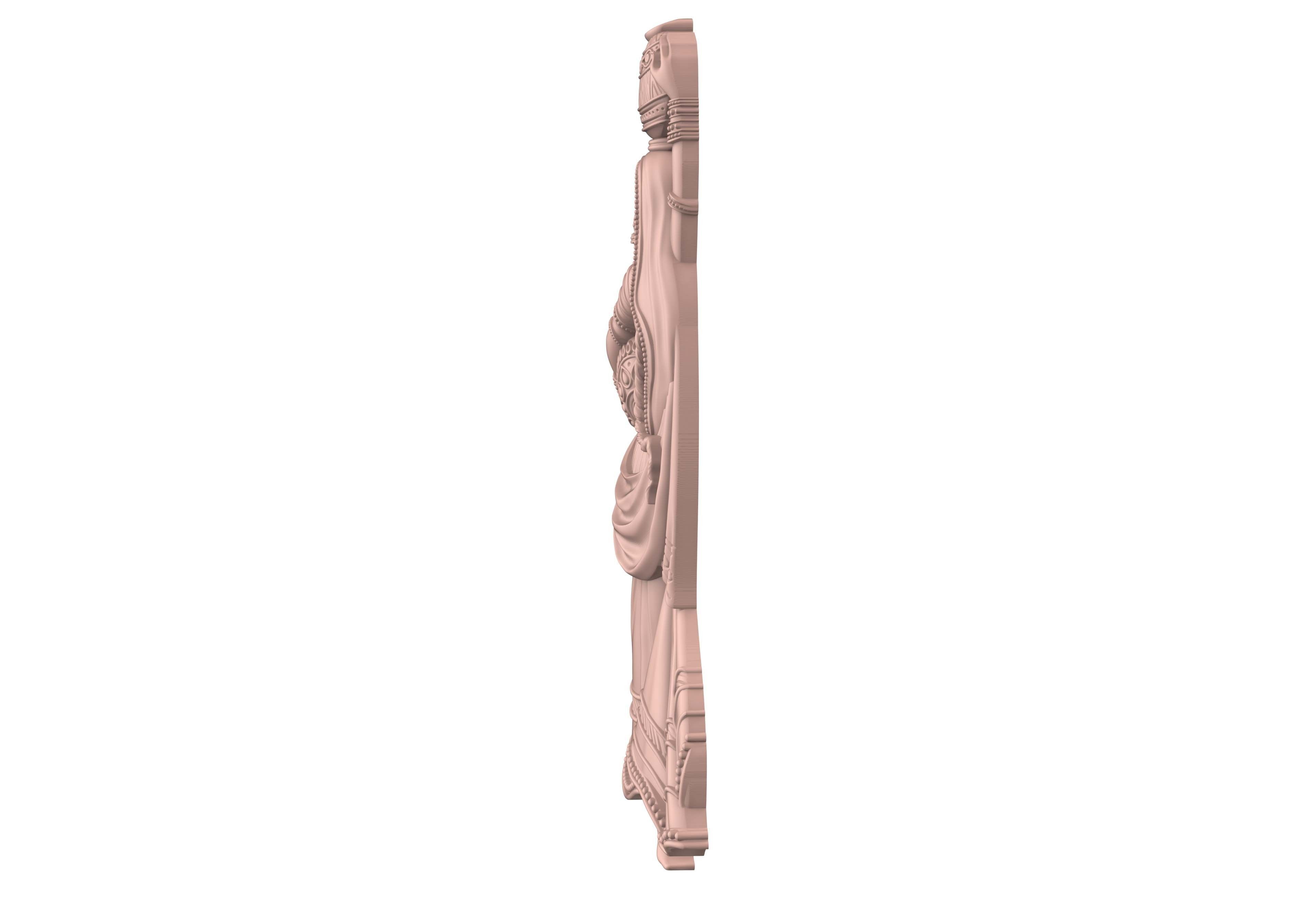 Radha ji Relief 3D print model_4