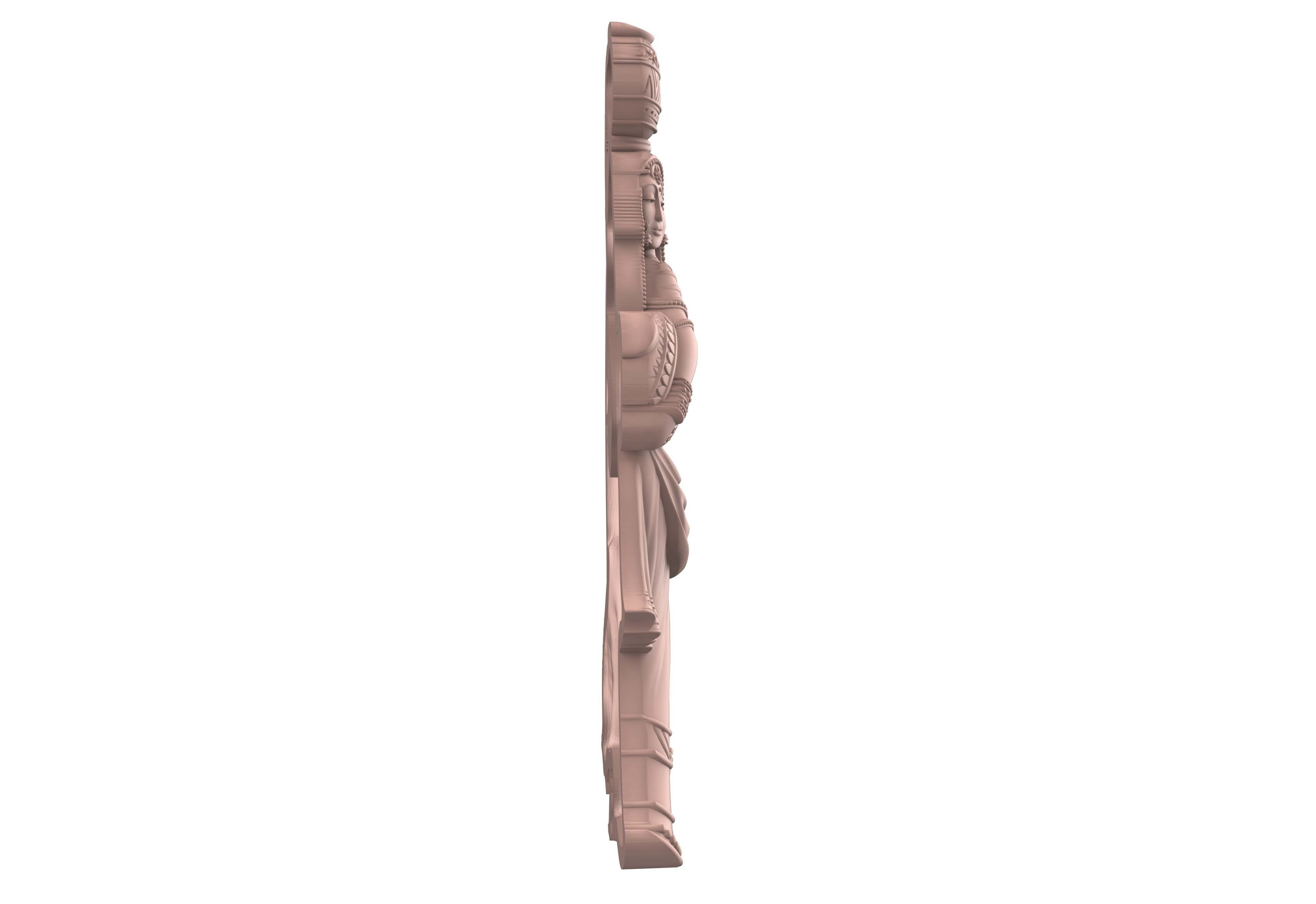 Radha ji Relief 3D print model_10