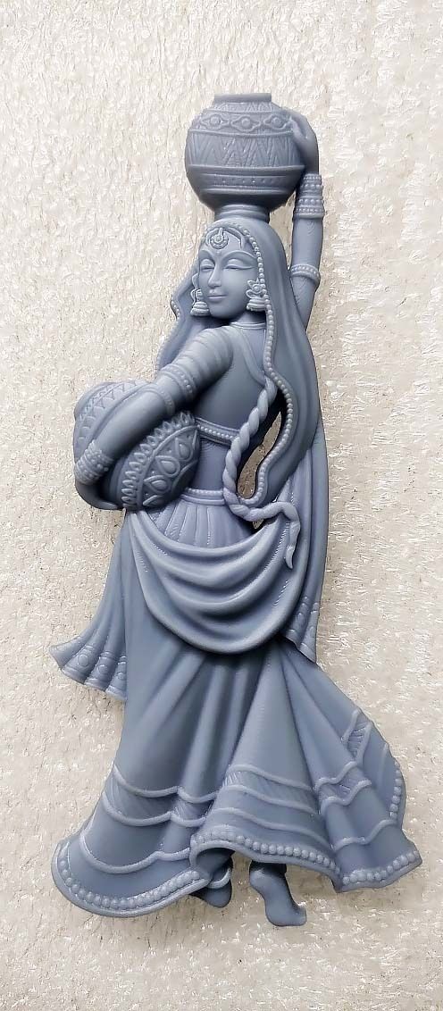 Radha ji Relief 3D print model_16