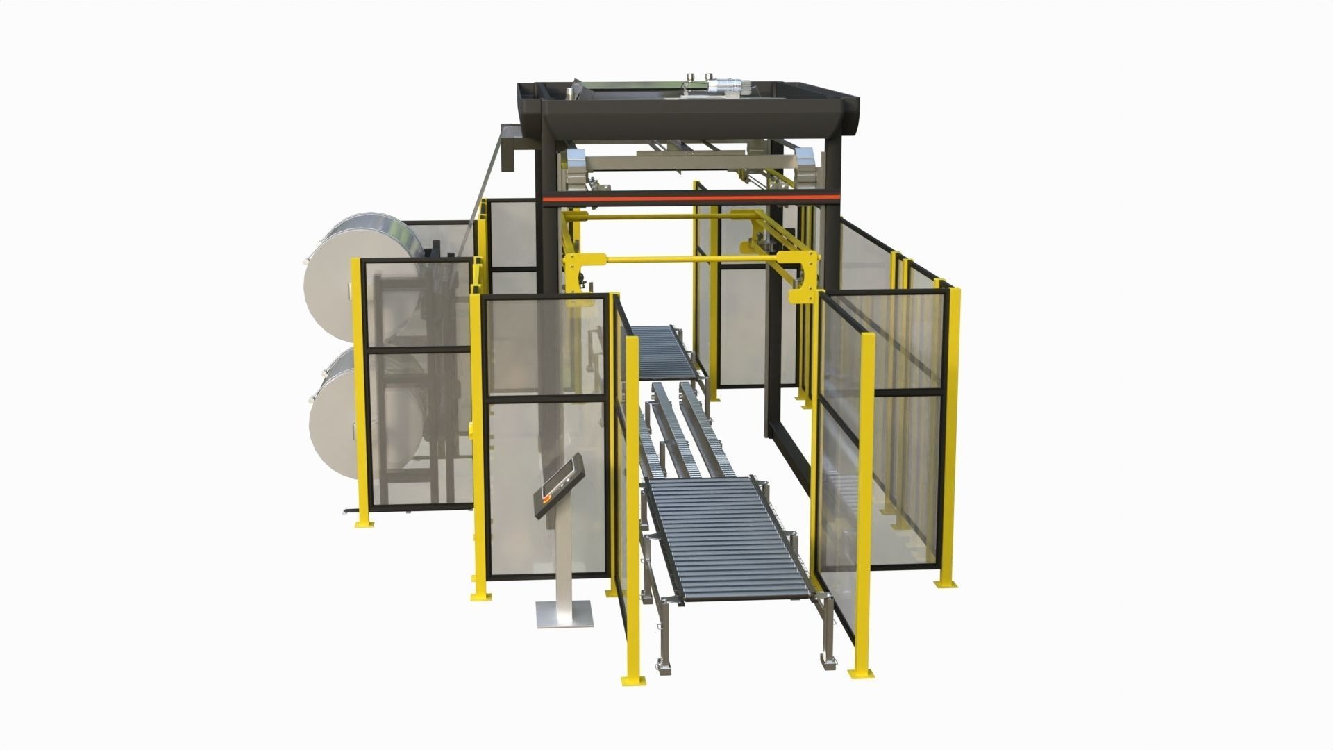 Stretch hooder Industrial Machine Low-poly 3D model_2