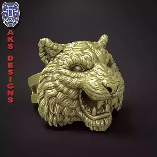 Ring jewelry organic tiger v172