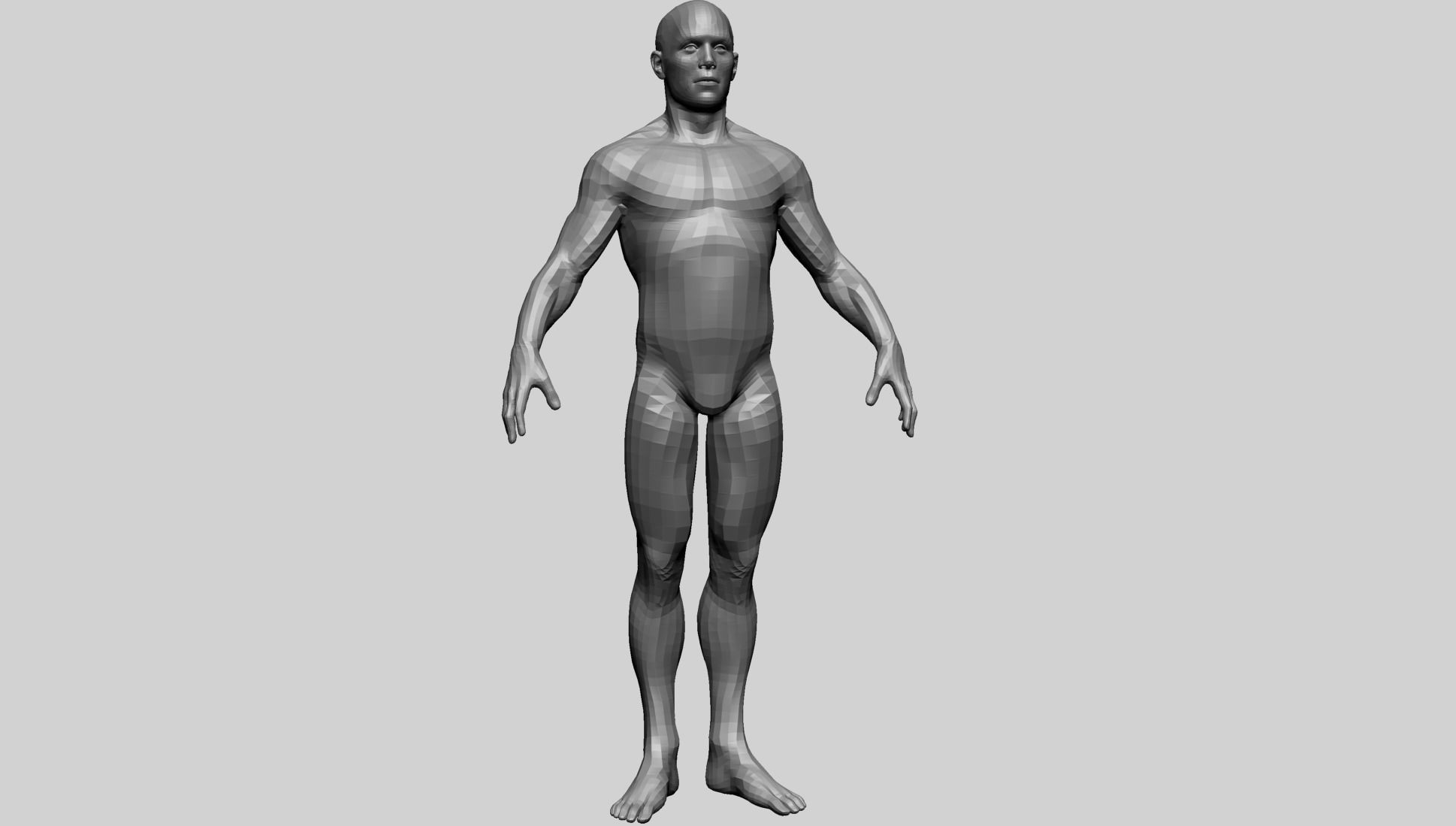 Male Basemesh A 3D model_2