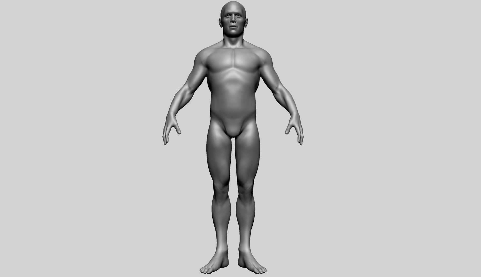 Male Basemesh A 3D model_4