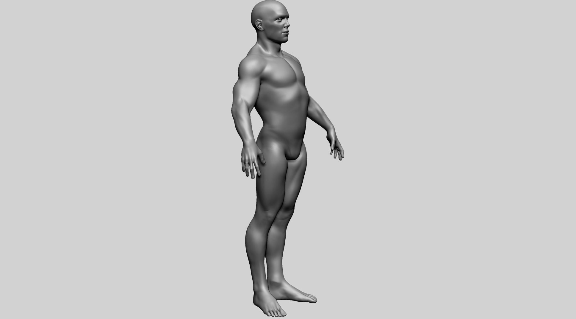 Male Basemesh A 3D model_5