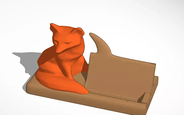 Mr Fox Says Card Holder Free 3D print model_0
