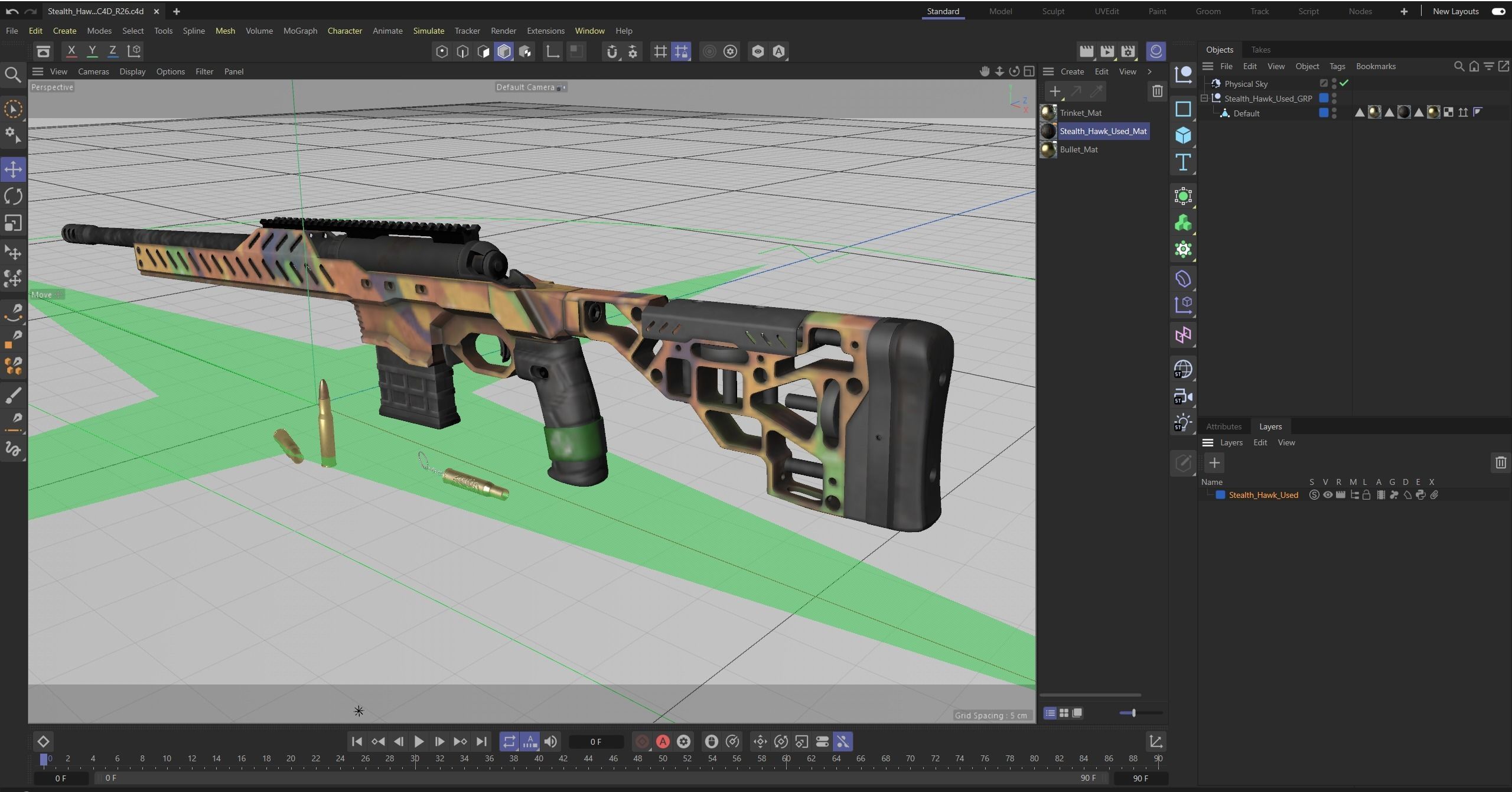 Stealth Hawk Used Low-poly 3D model_19