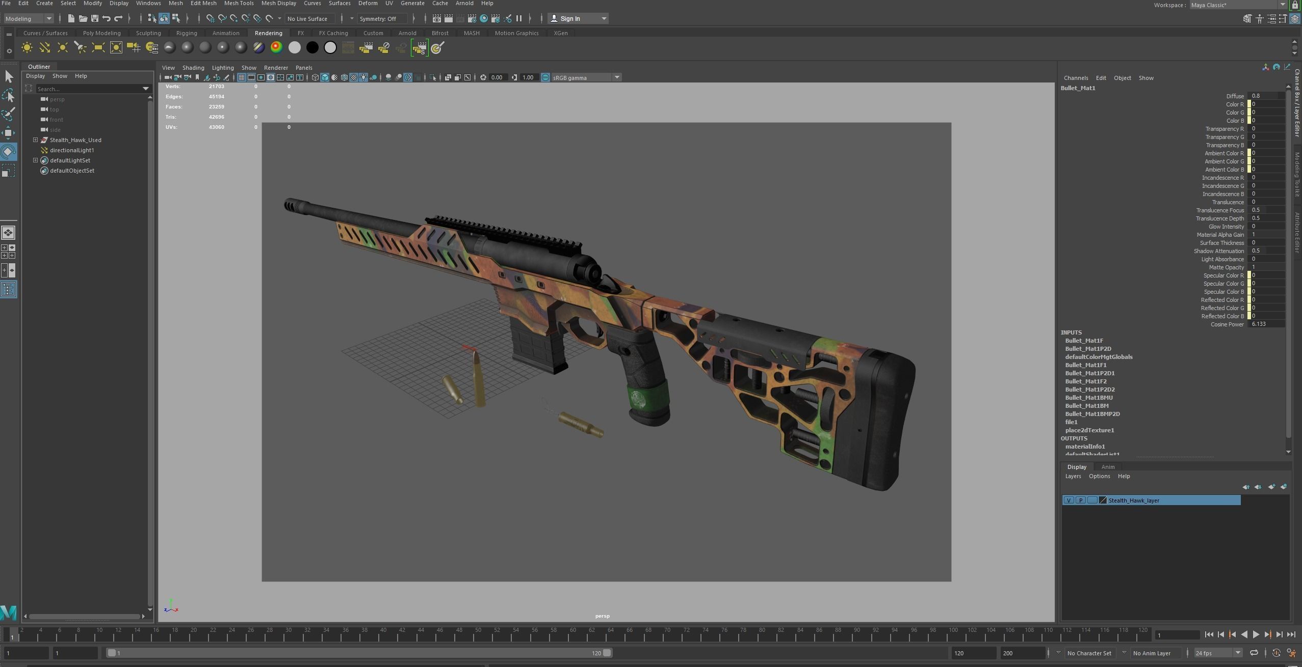 Stealth Hawk Used Low-poly 3D model_17