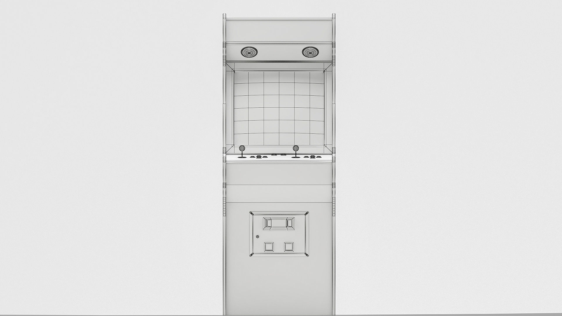 Space hunt Arcade Machine Low-poly 3D model_3