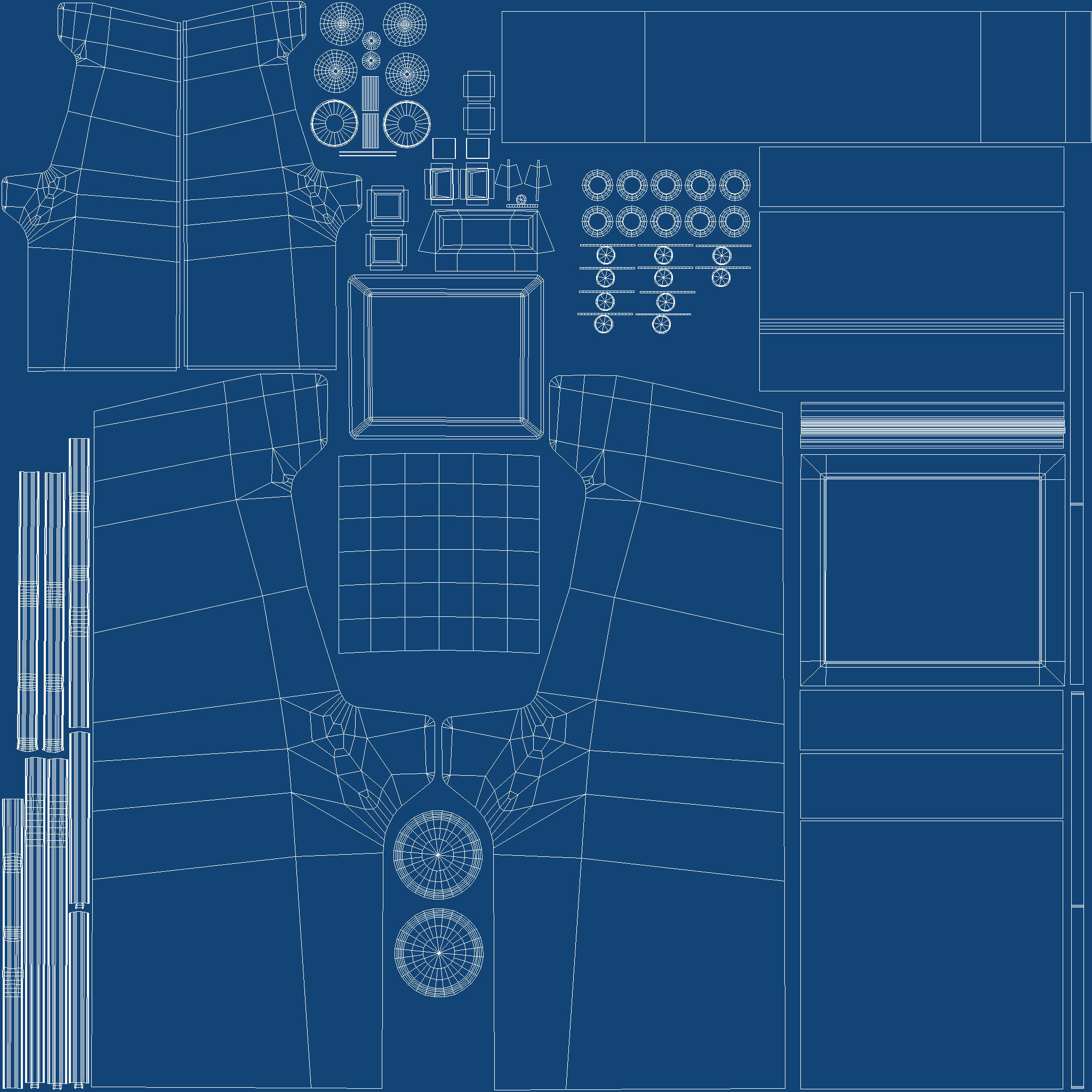 Space hunt Arcade Machine Low-poly 3D model_13