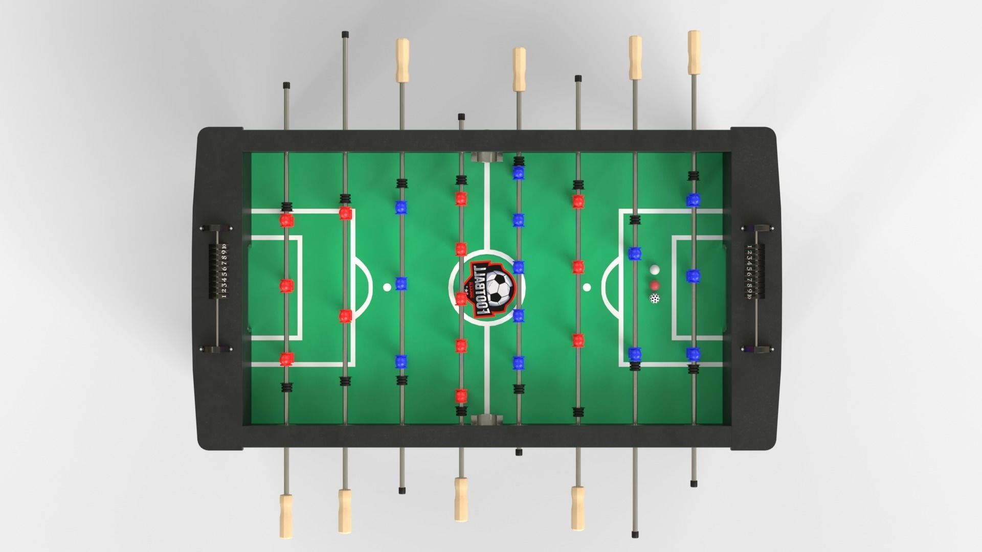 Three Colors of football tables in a collection 3D model_16