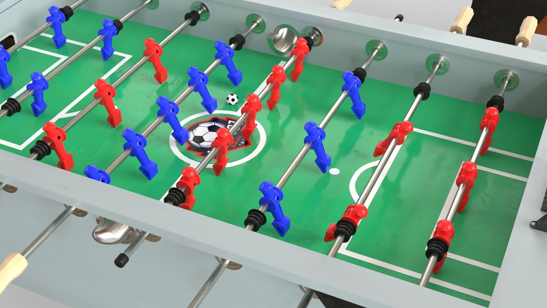 Three Colors of football tables in a collection 3D model_18