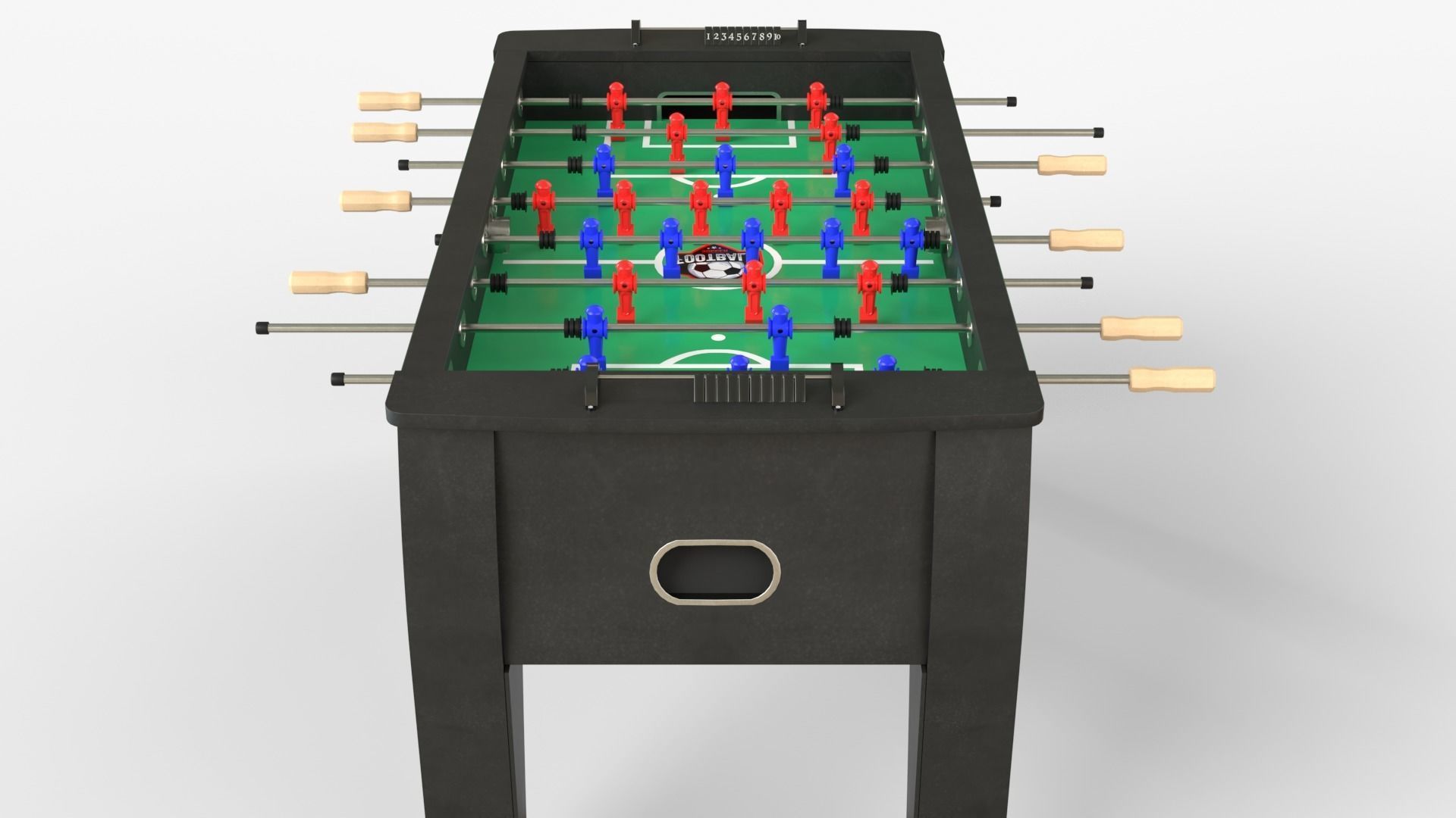 Three Colors of football tables in a collection 3D model_5