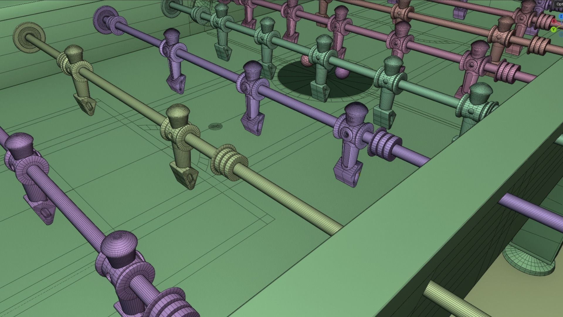 Three Colors of football tables in a collection 3D model_20