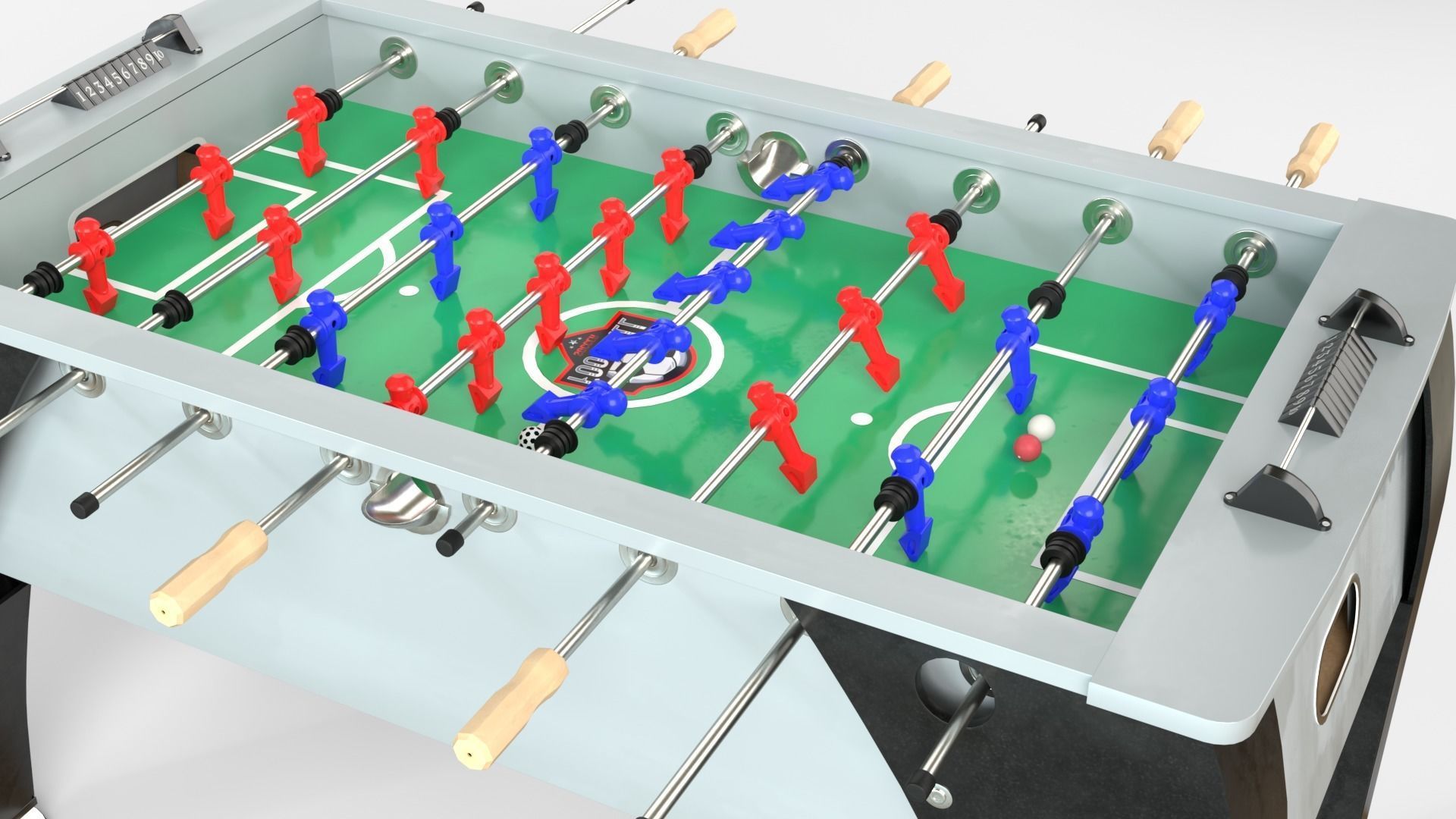 Three Colors of football tables in a collection 3D model_12