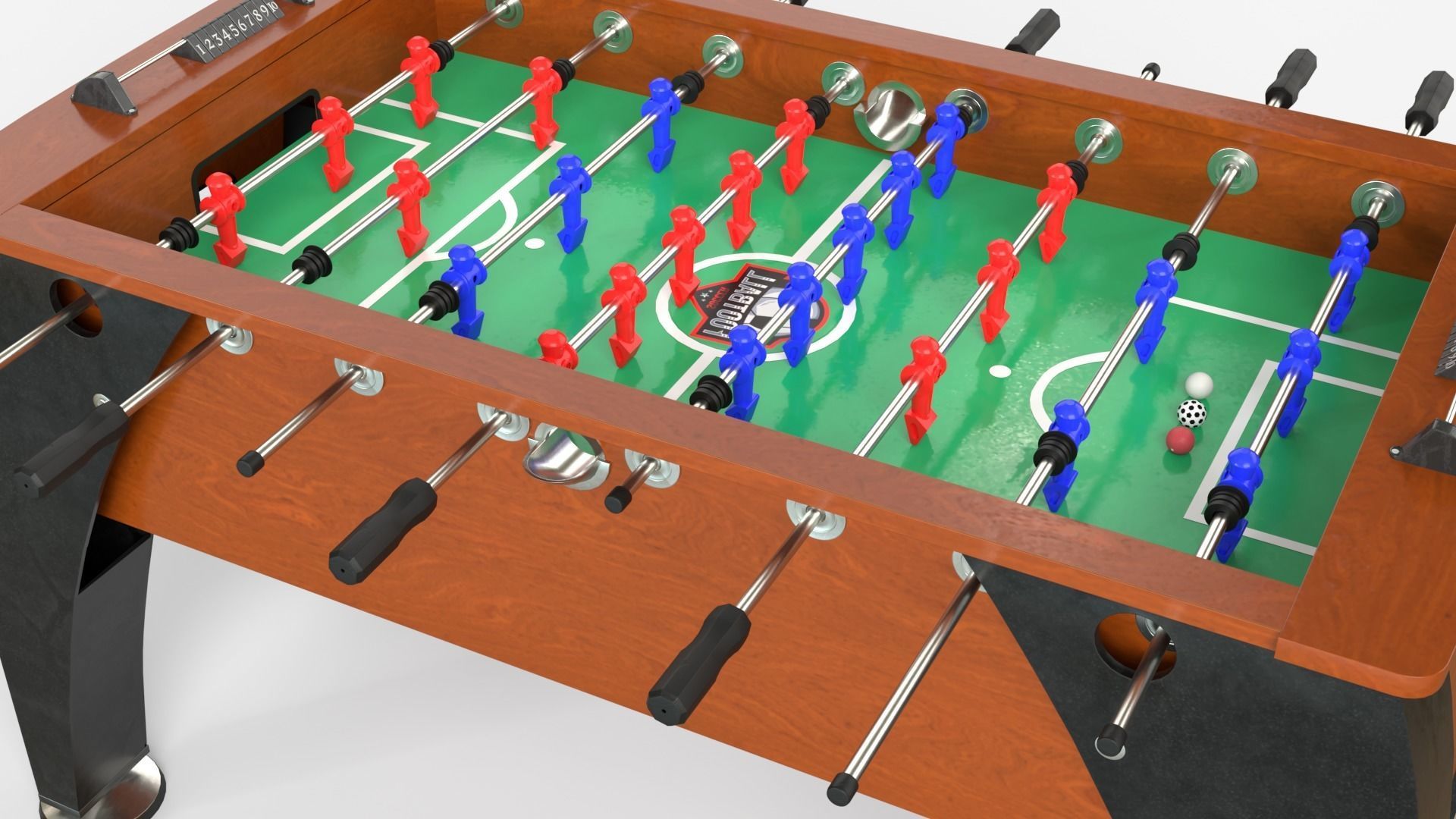 Three Colors of football tables in a collection 3D model_8