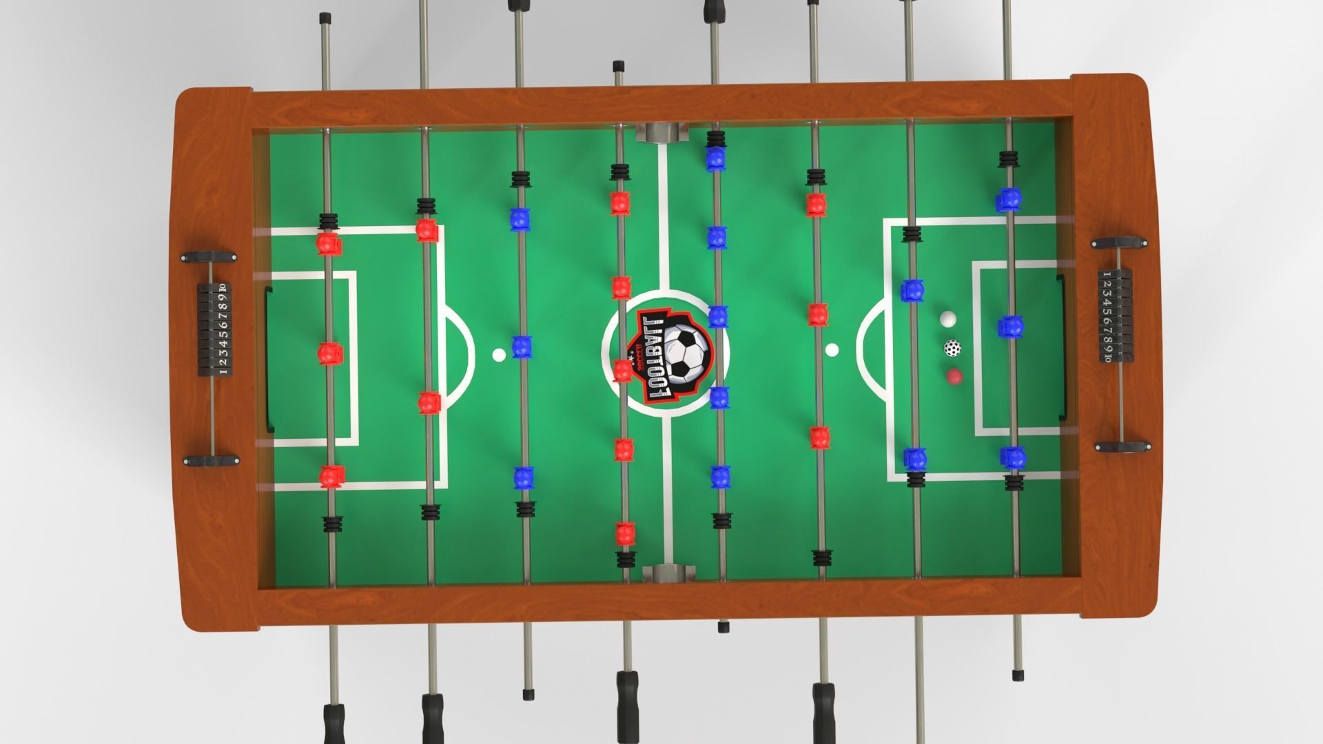 Three Colors of football tables in a collection 3D model_17
