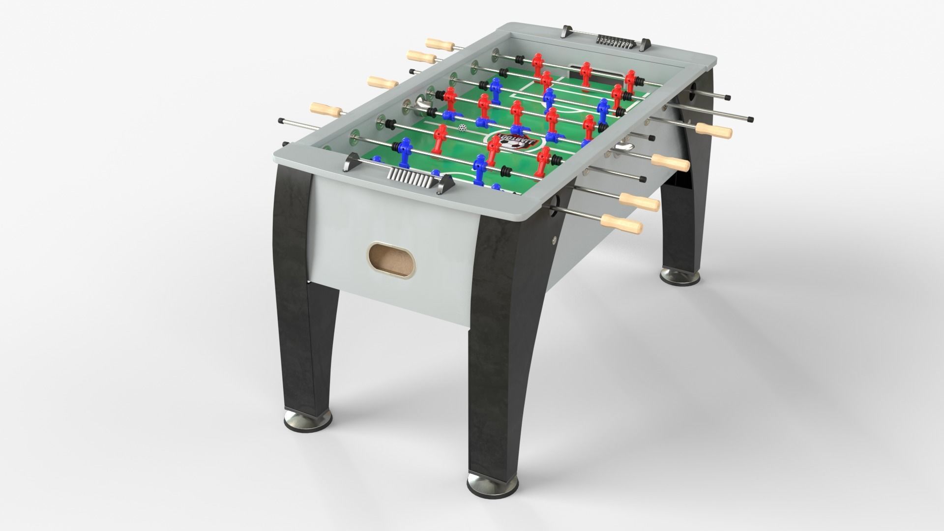 Three Colors of football tables in a collection 3D model_4