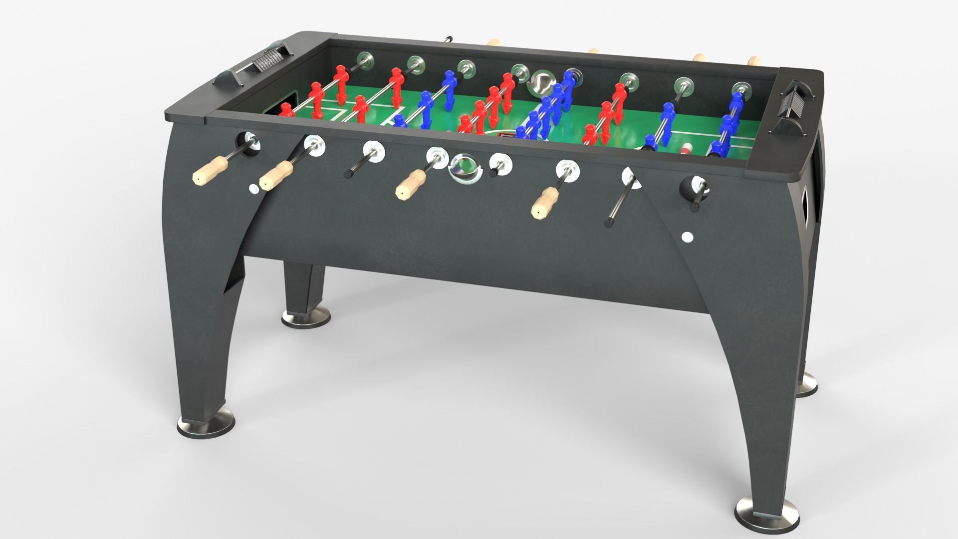 Three Colors of football tables in a collection 3D model_3