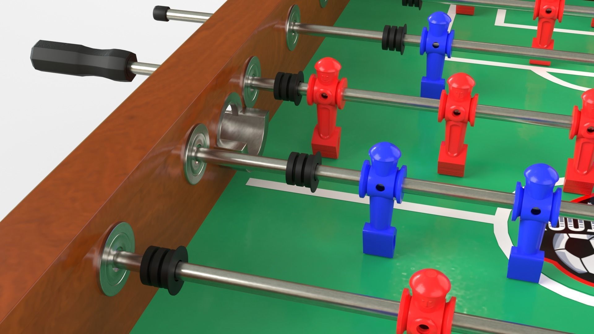 Three Colors of football tables in a collection 3D model_15