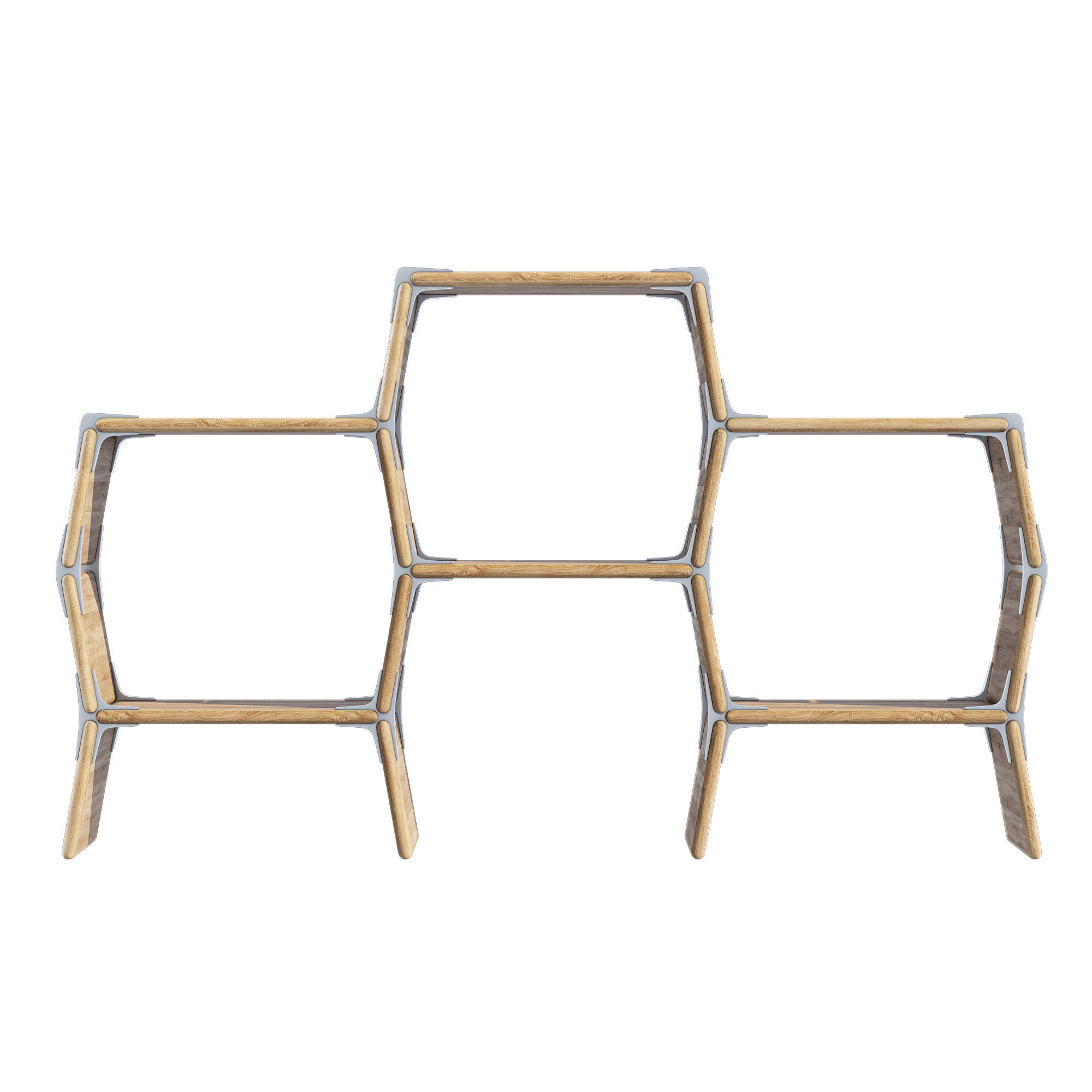 Hexagon Side Table 3D model_1