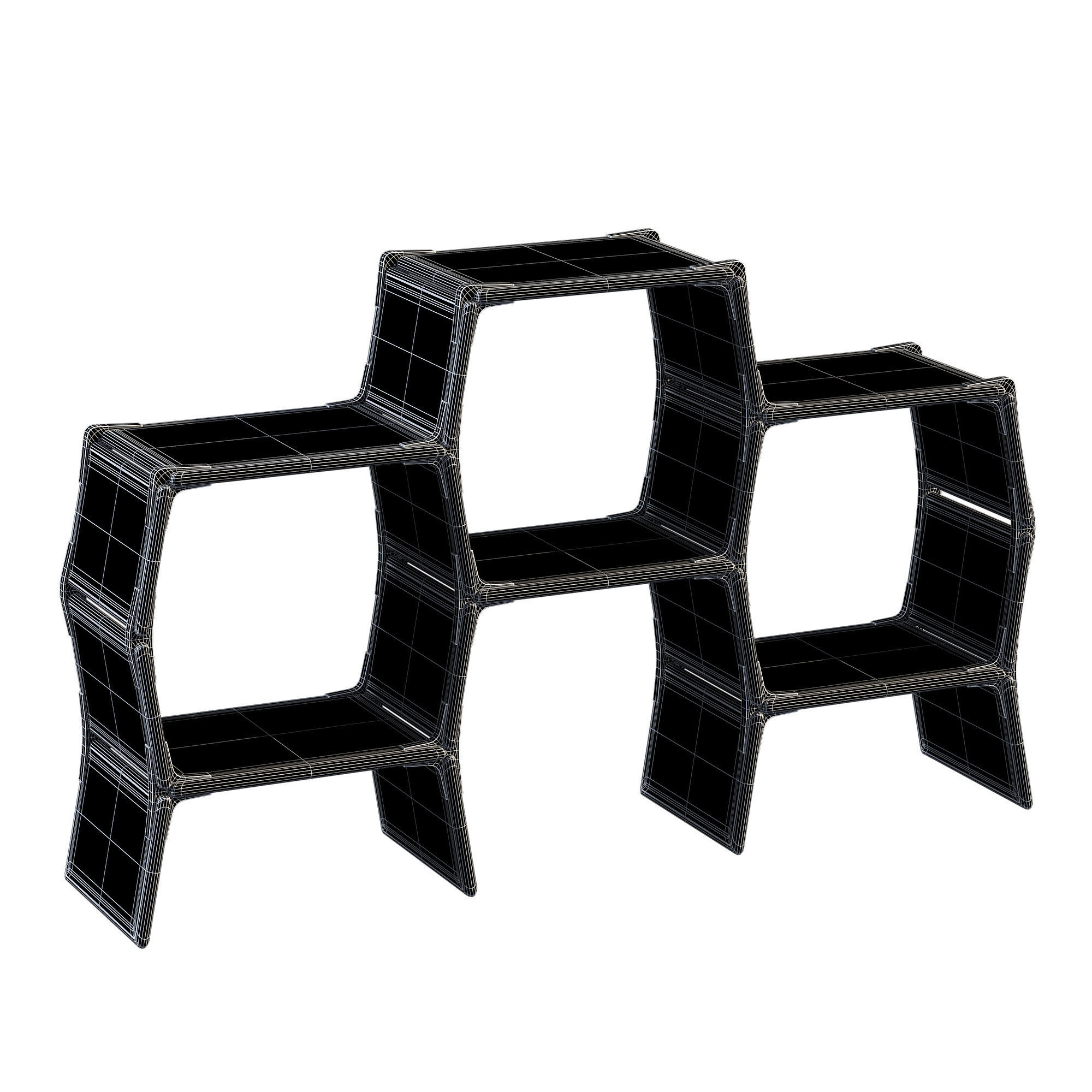 Hexagon Side Table 3D model_6