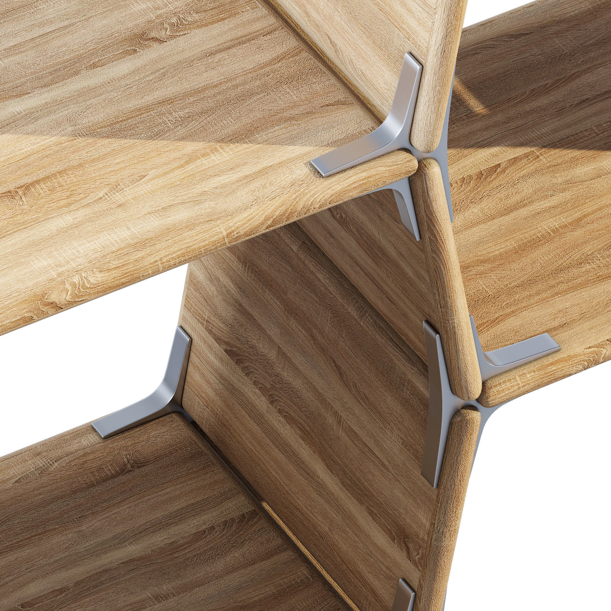 Hexagon Side Table 3D model_4