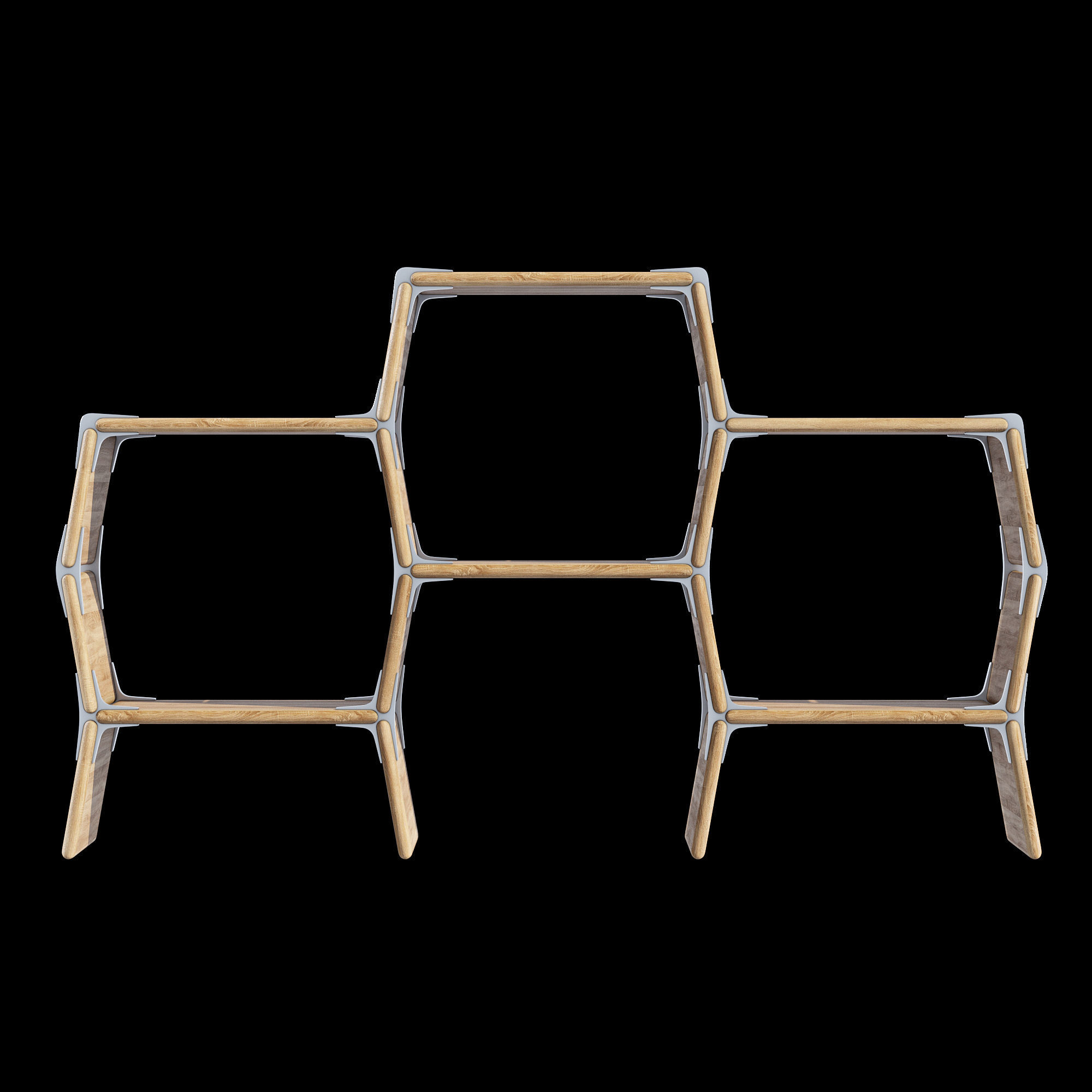 Hexagon Side Table 3D model_7