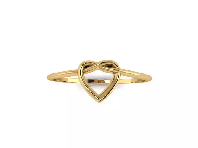 Heart knot ring