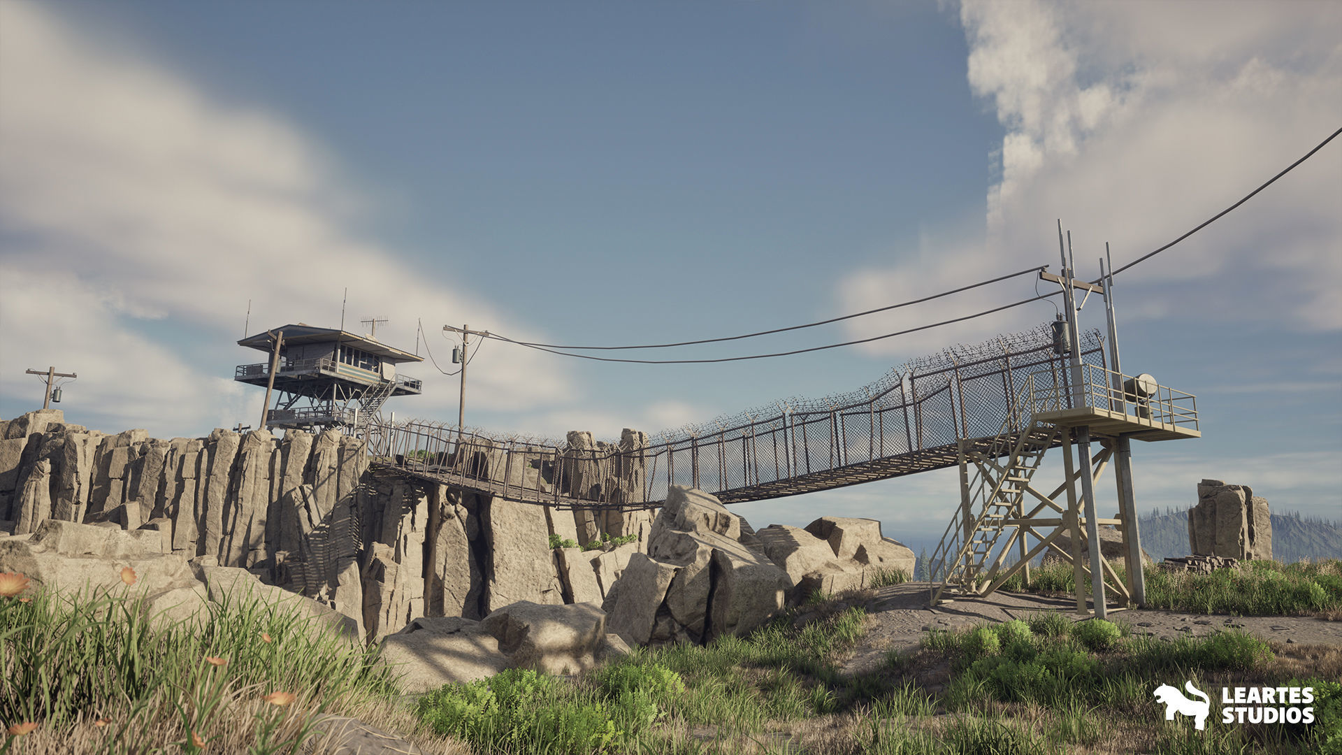 Fire Watch Tower Environment Low-poly 3D model_8