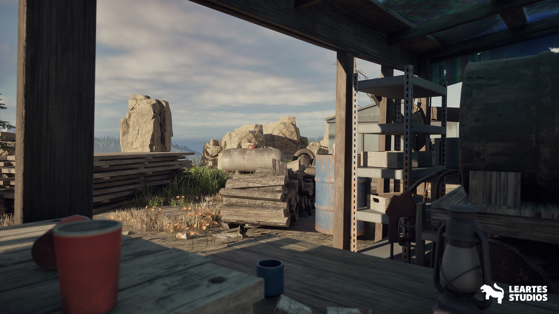 Fire Watch Tower Environment Low-poly 3D model_10