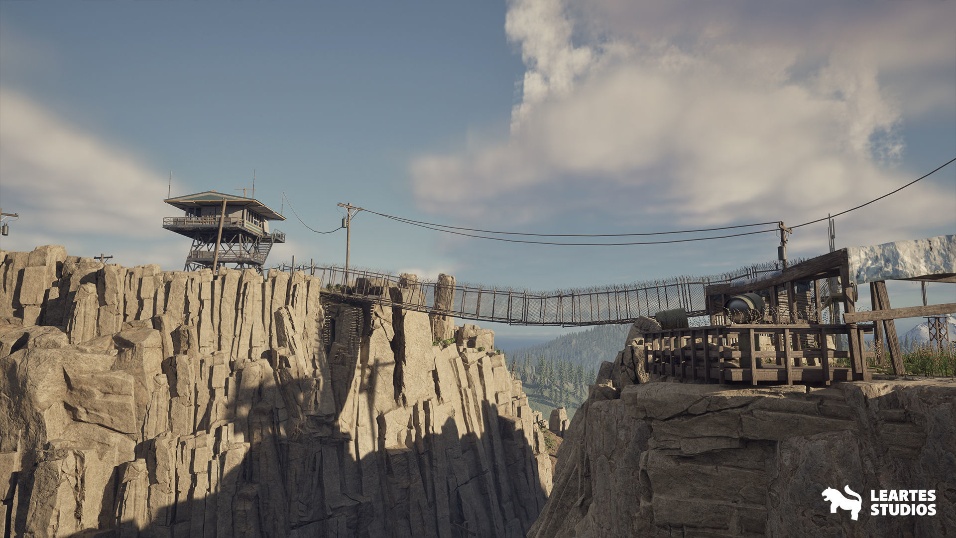 Fire Watch Tower Environment Low-poly 3D model_7