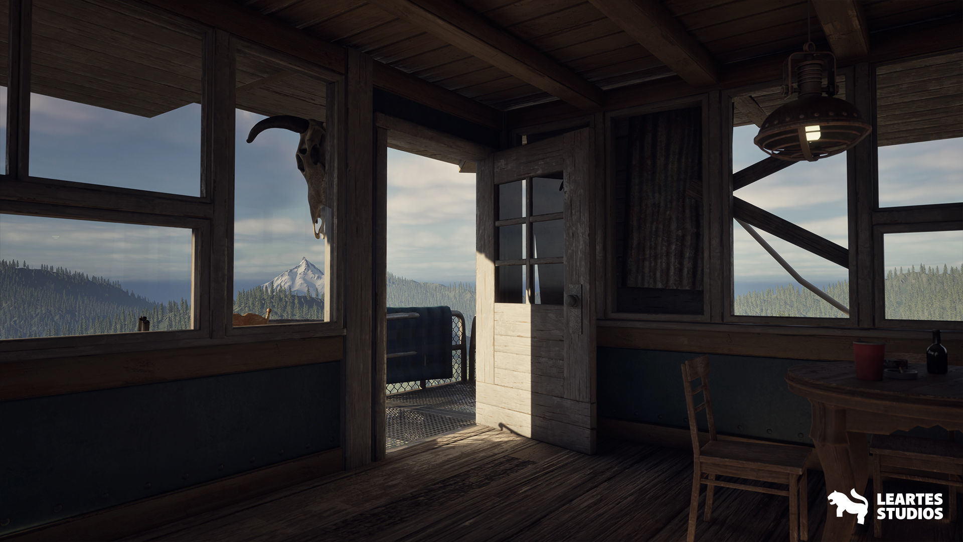 Fire Watch Tower Environment Low-poly 3D model_12