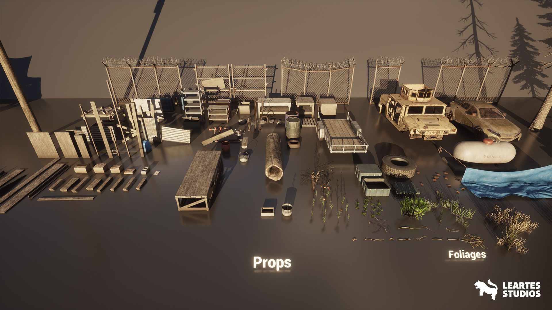 Fire Watch Tower Environment Low-poly 3D model_21