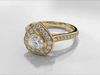 Halo Rings With 8 different top diamonds 3D print model_2