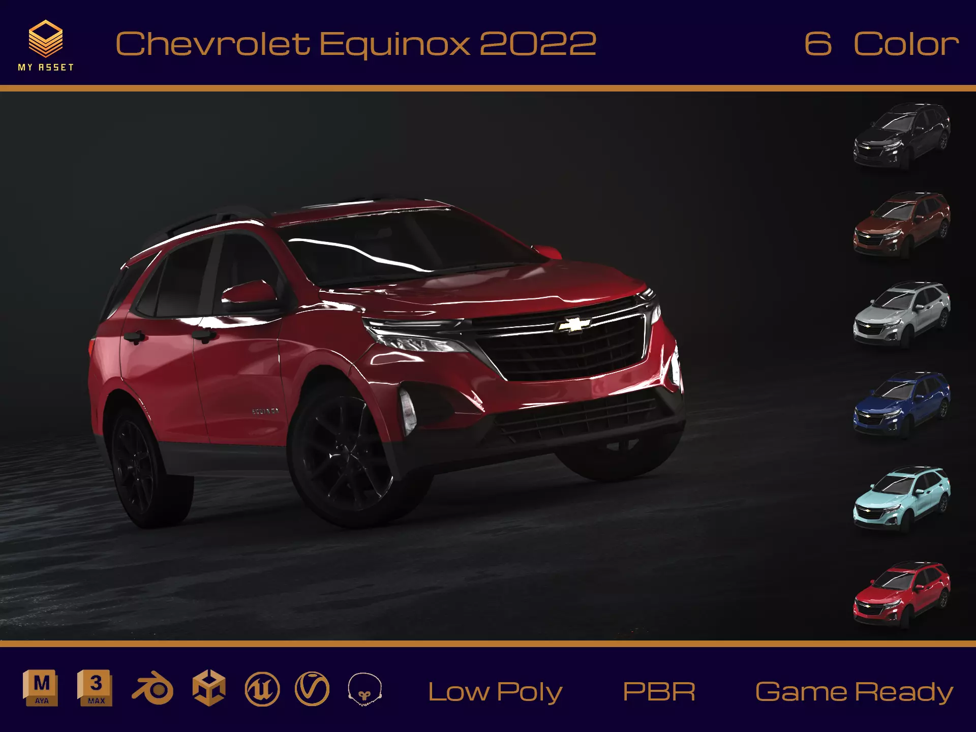 Chevrolet Equinox 2022 Low-poly 3D model_0