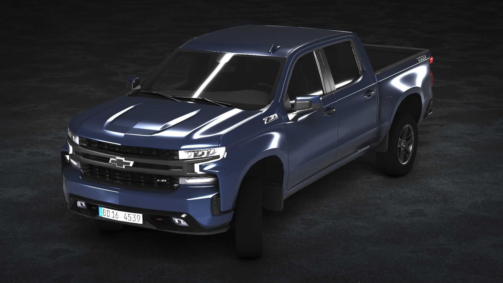 Chevrolet Silverado 2020 Low-poly 3D model_7